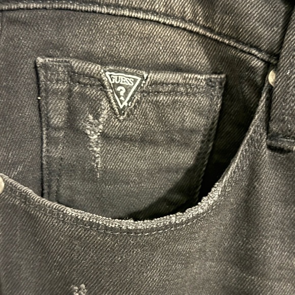 Guess Black Distressed Denim Jeans - Picture 4 of 8